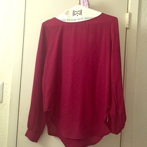 Maude Burgundy Blouse