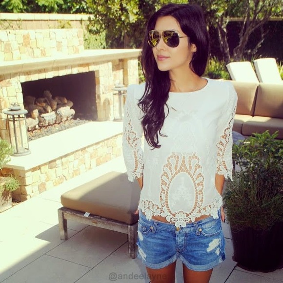 White Cut-Out Top