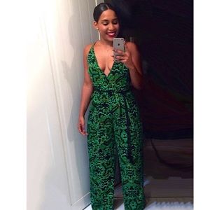 Green + Black Jumpsuit