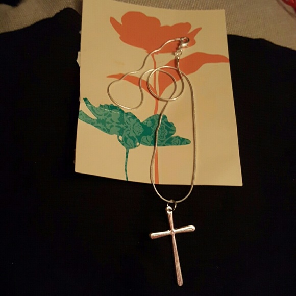 Sterling silver cross necklace