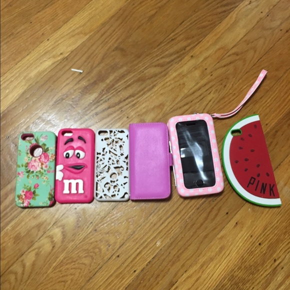 Pack of 6 cute iPhone cases!!! Fits 5c!!