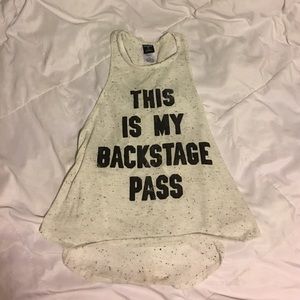This is my backstage pass tank top
