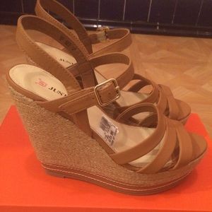Justfab wedge heel sandals. Size 8 gently used.