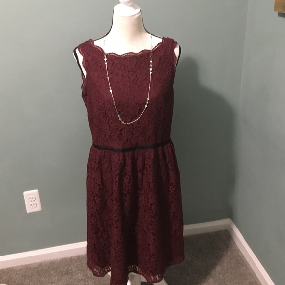 Ann Taylor Loft Lace Dress with plunging back