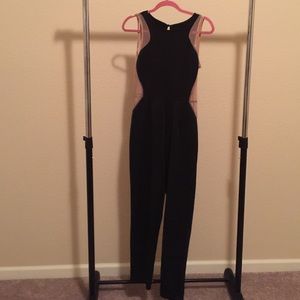 Cute Black Jumper w/ Nude Mesh Sides