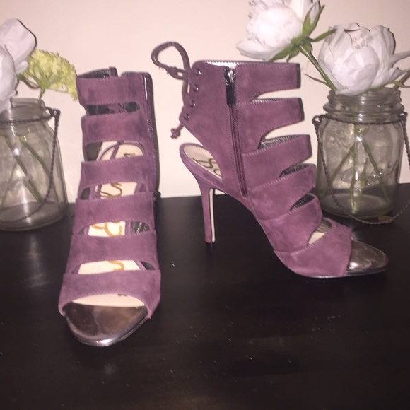 Sam Edelman purple suede heels