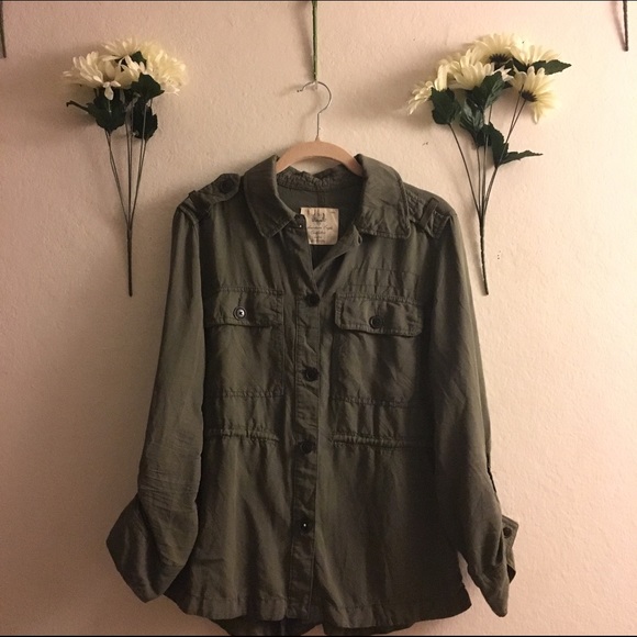 Army Green Button Up