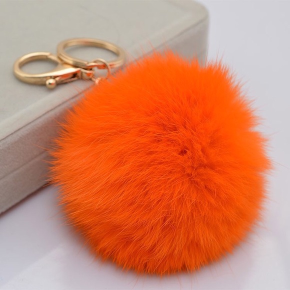 Accessories - Faux Fur Orange Ball