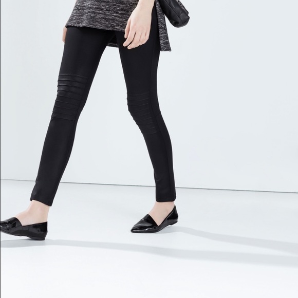Zara black biker leggings