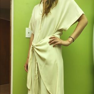 Cream wrap dress