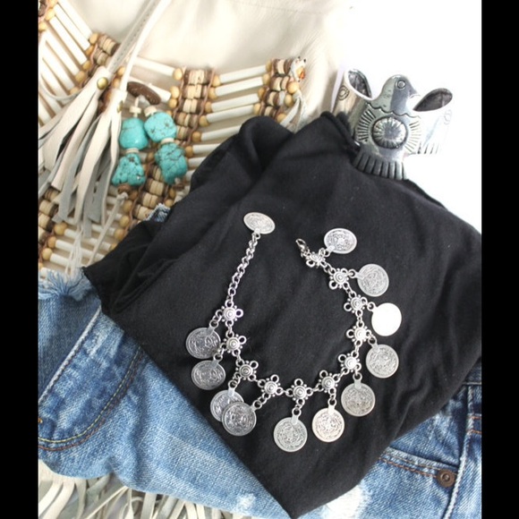 Boho Ankle Coin Gypsy Style - Picture 2 of 3