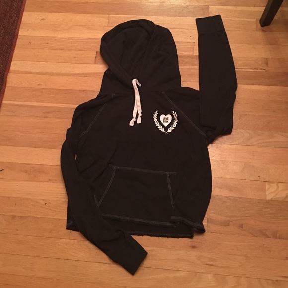 Black pullover hoodie by pink