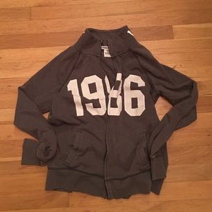 Grey full zip sweatshirt