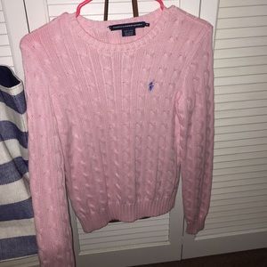 Pink polo sweater