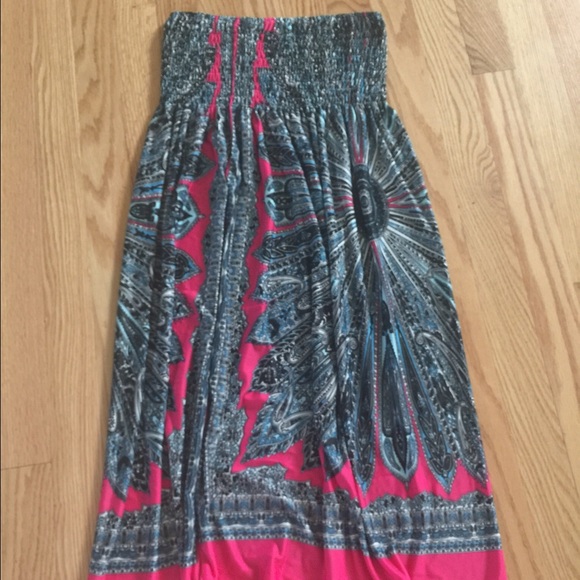 Strapless dress or beach cover-up.