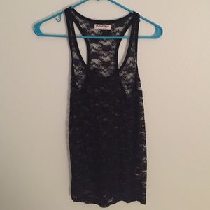 Michael Stars Black Lace Tank