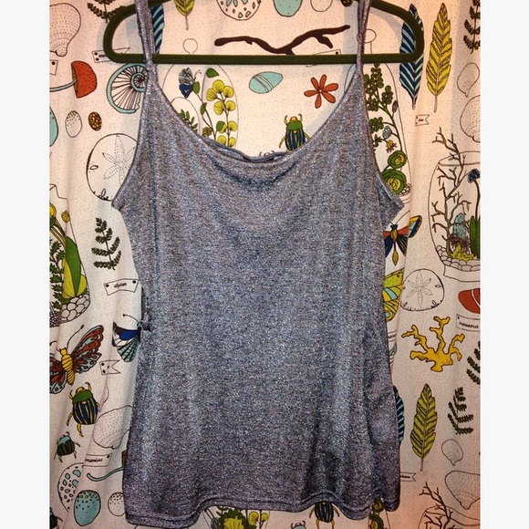 Metallic Wrinkle-free Tank Top