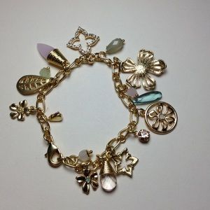 Park Lane Gold Garden Party charm bracelet