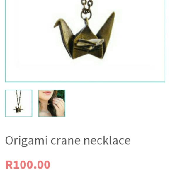 origami crane necklace