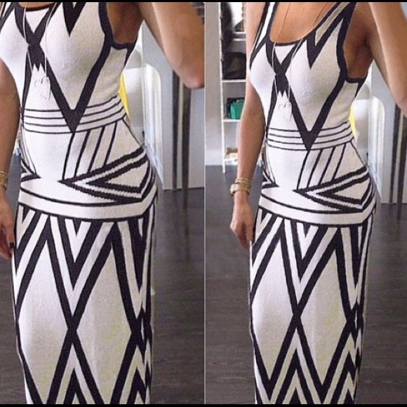 Black and white summer dress