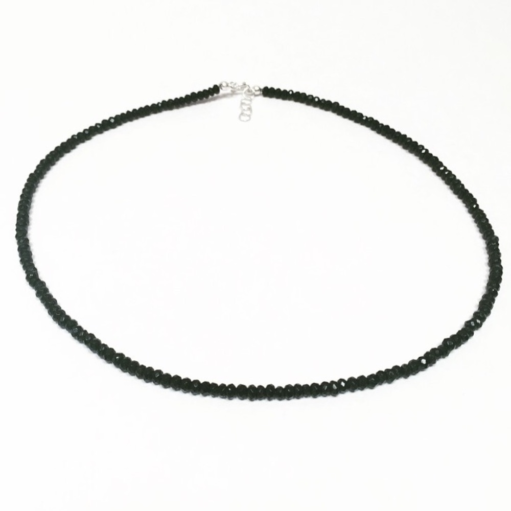 Dainty Black Onyx Beaded Choker