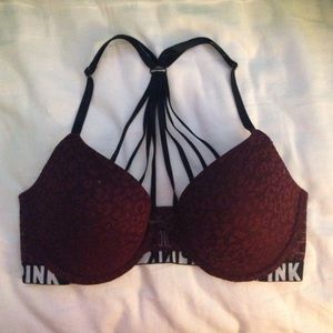 maroon PINK Victoria's Secret bra
