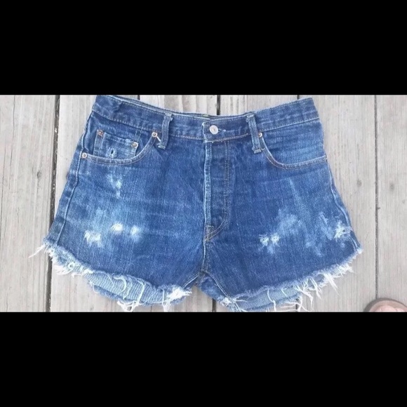 Vintage women's Levi 501's cut off shorts