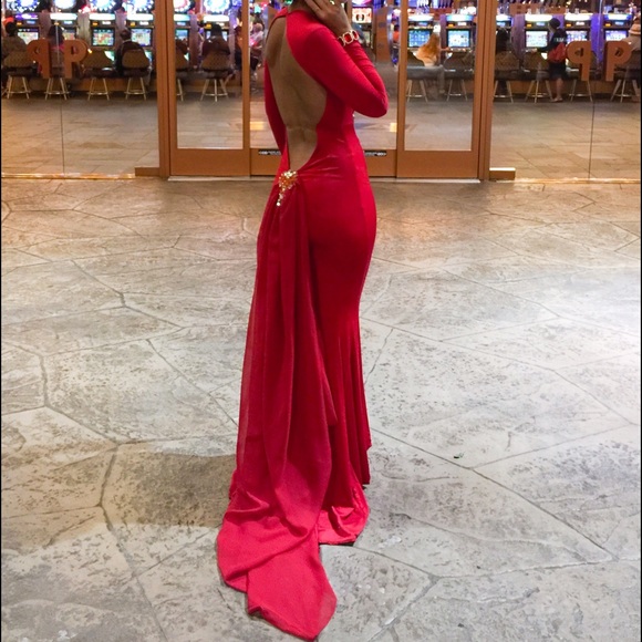 Custom red gown