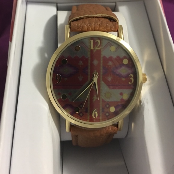 Multi Colored Aztec Design Watch