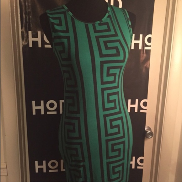 Green Fitted Midi Dress