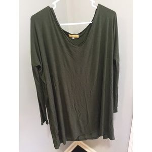 Hunter Green Long Sleeve Piko Dress