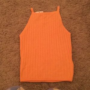 Cute tangerine colored crop top from H&M! Size XS
