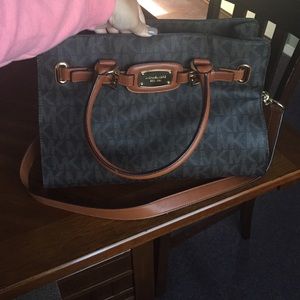 Lightly used Michael Kors Hamilton tote in brown