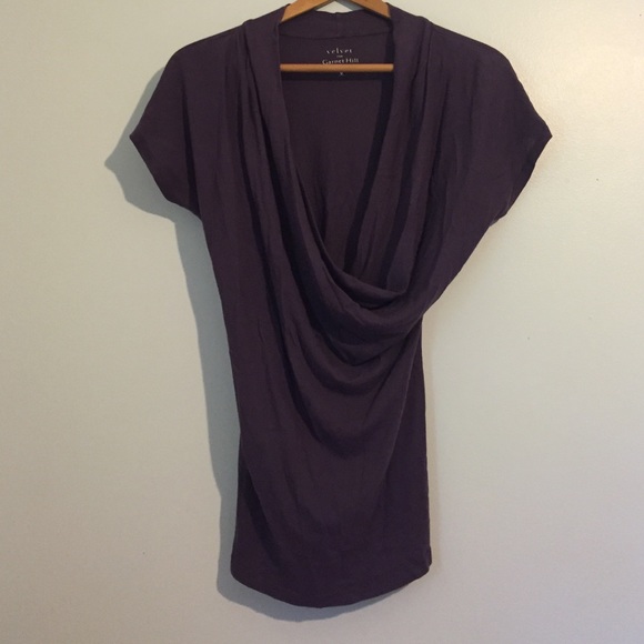 Velvet for Garnet Hill plum tee