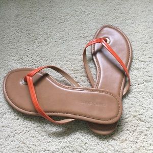 Banana Republic Orange Flip Flops