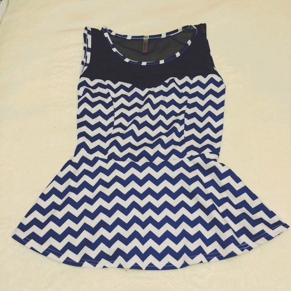Peplum Style Chevron Top