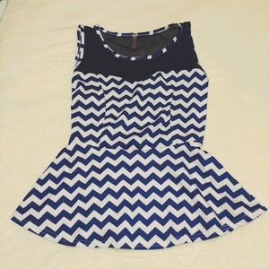Peplum Style Chevron Top