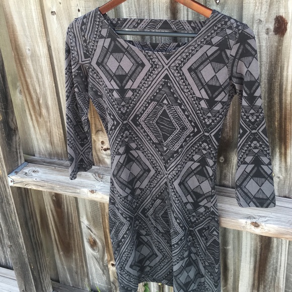 Black and grey body con dress from Billabong