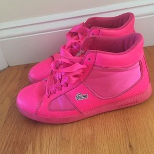 Lacoste Hot Pink High top Sneakers