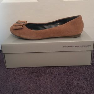 Jessica Simpson Camel Suede Ballet Flats