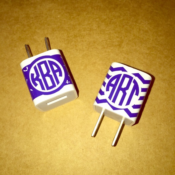 Custom charger plug decals