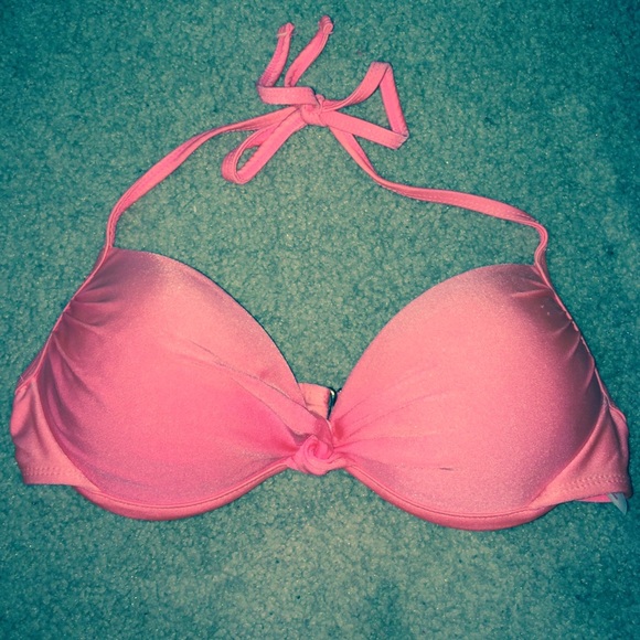 Glossy Pink push-up bikini top - Picture 1 of 3
