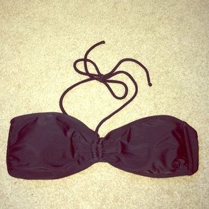 Black halter-top bikini