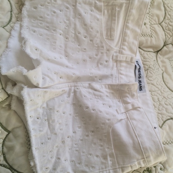 White shorts. Never worn. Perfect white. No stains