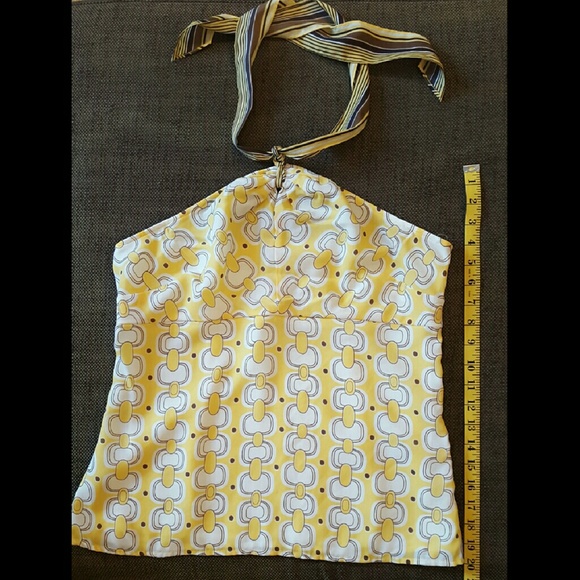 Ann Taylor LOFT Yellow Halter Top 12p - Picture 1 of 4