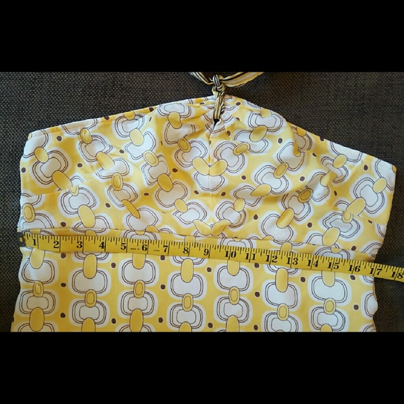 Ann Taylor LOFT Yellow Halter Top 12p - Picture 2 of 4