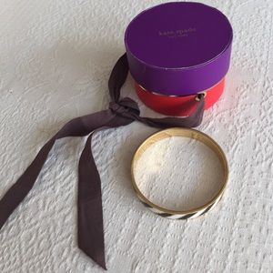 Kate Spade black/white striped bracelet