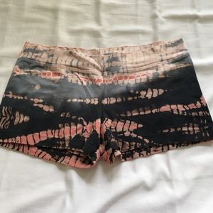 New Booty Shorts. Tie Dye Orange/Grey Multi