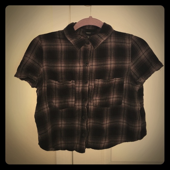 Crop top button down