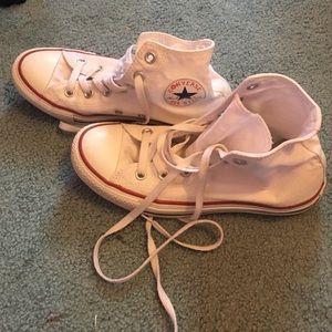 White converse high tops